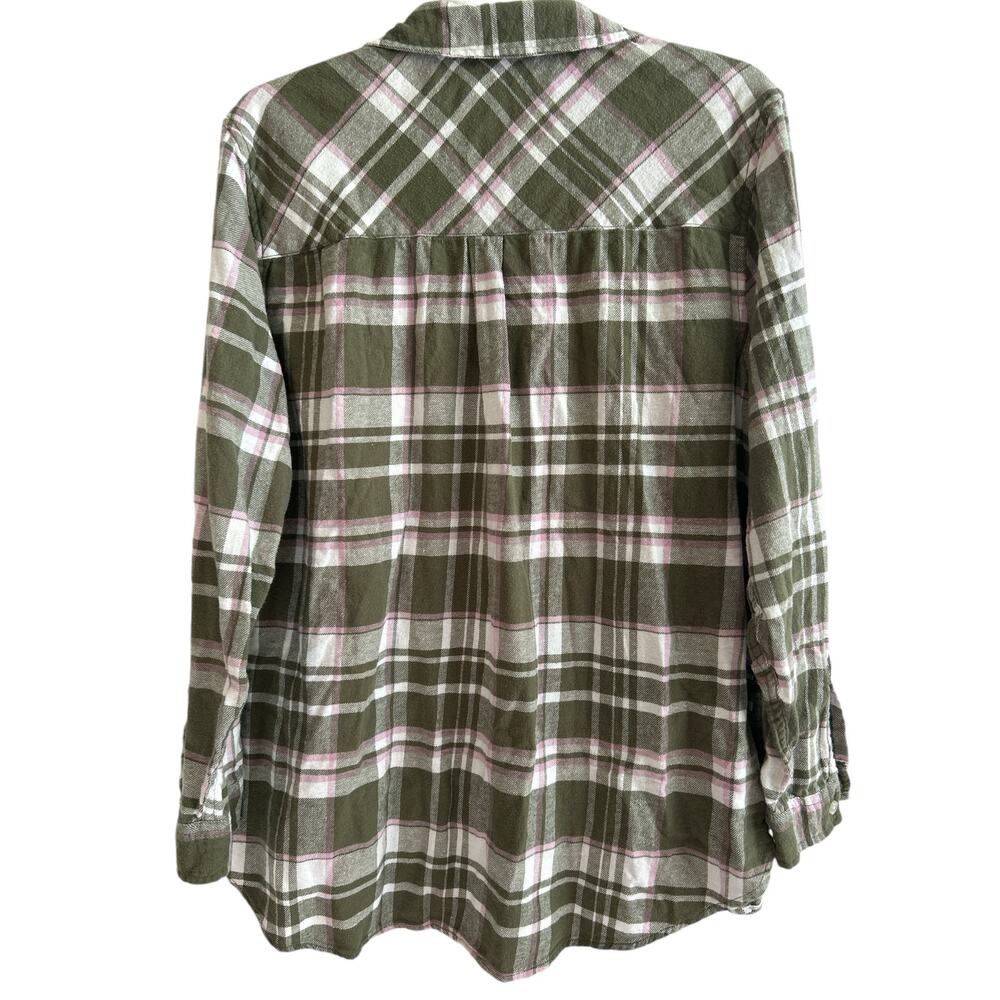 GAP Green and Pink Plaid Shirt Size XL Extra Large Soft - Picture 4 of 5